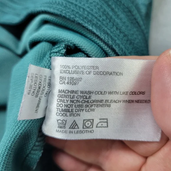 Greg Norman 1/4 Zip Pullover Shirt Men Size XL Green Striped Golf Shark Logo - Picture 7 of 9